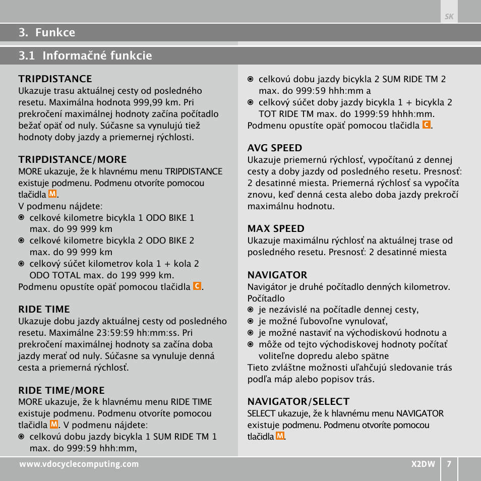 VDO WL X2 DW User Manual | Page 319 / 336