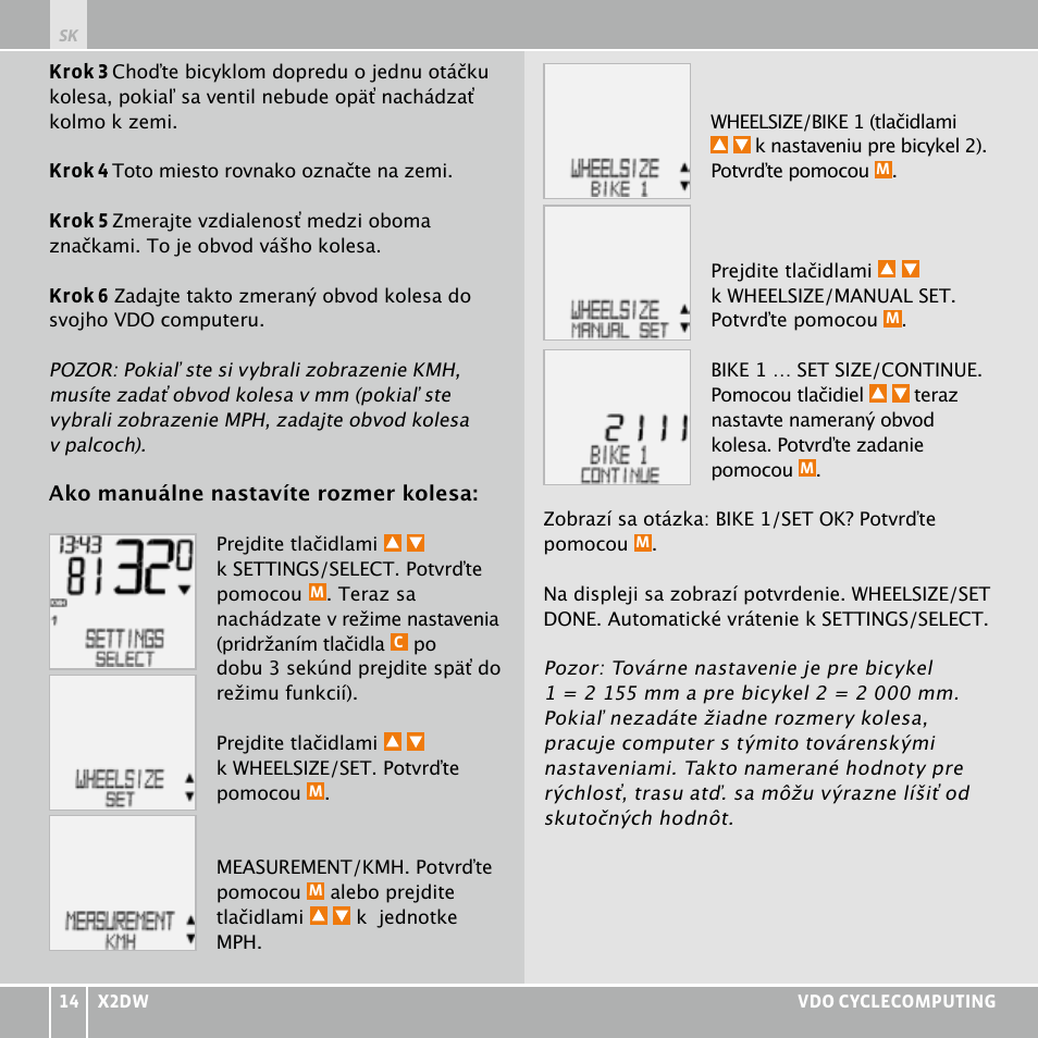 VDO WL X2 DW User Manual | Page 326 / 336