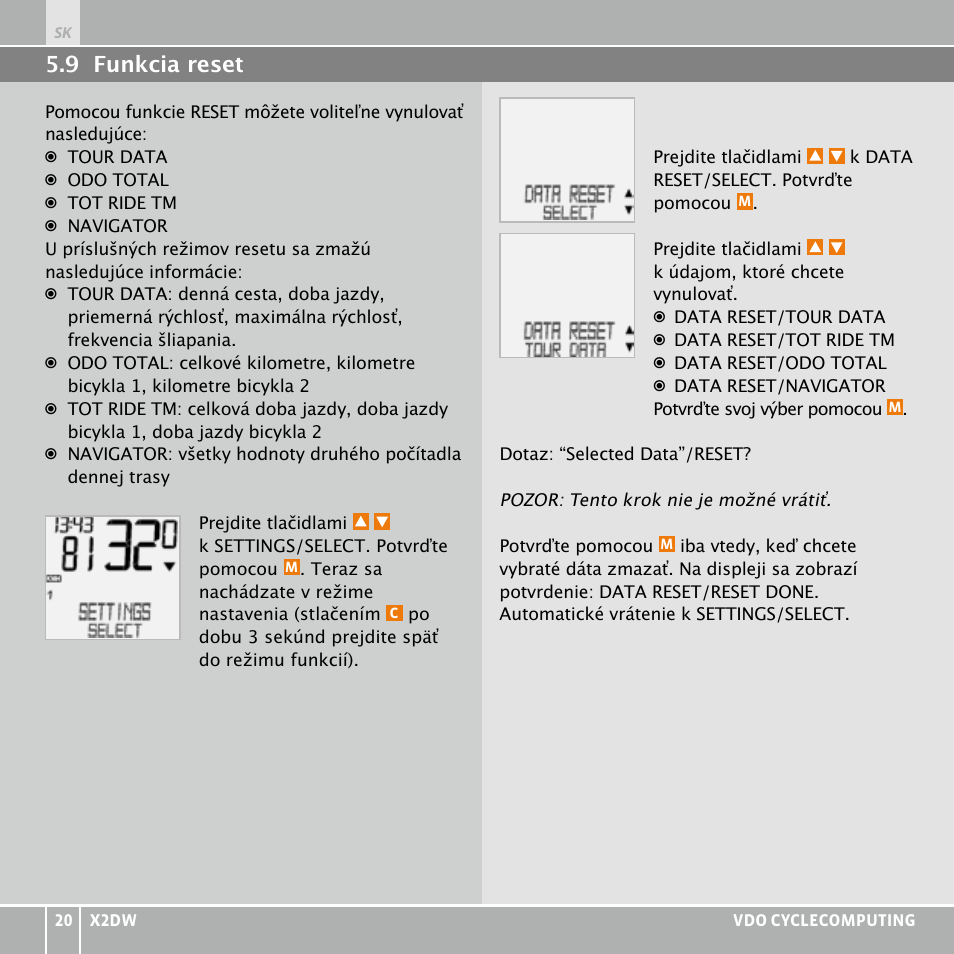 VDO WL X2 DW User Manual | Page 332 / 336