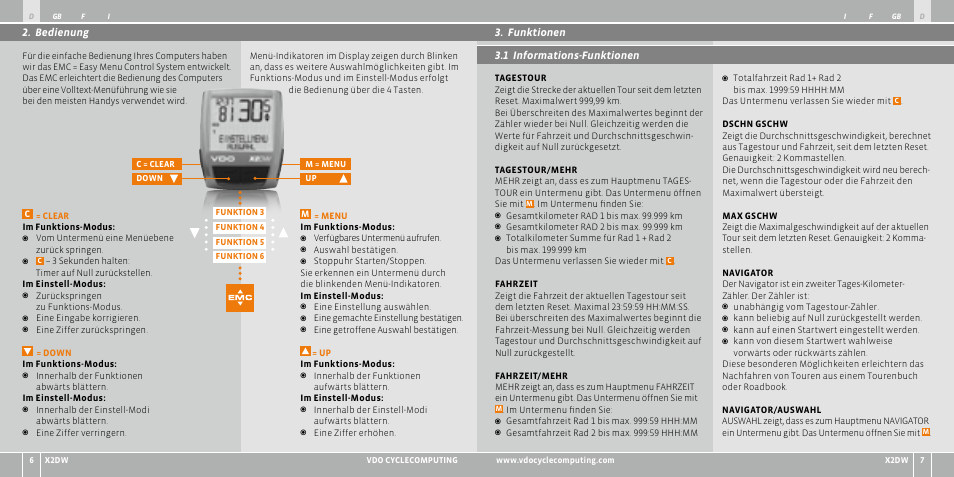 VDO WL X2 DW User Manual | Page 4 / 336