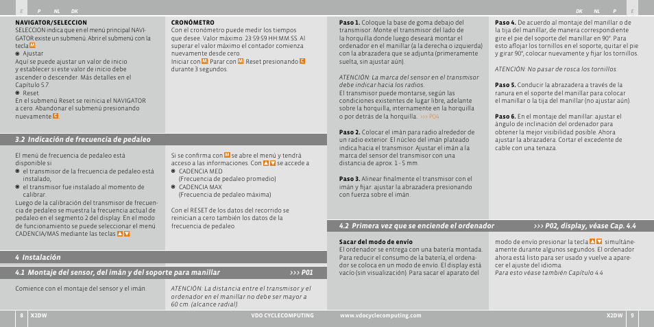 VDO WL X2 DW User Manual | Page 52 / 336