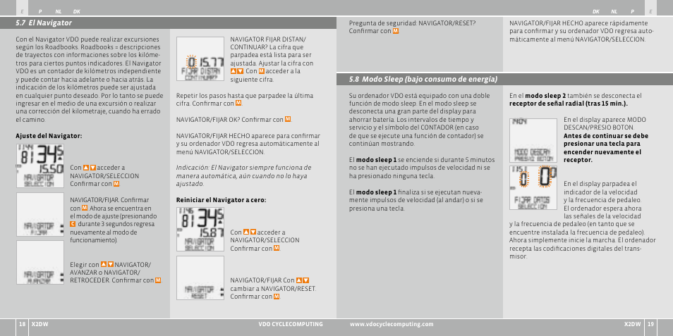 VDO WL X2 DW User Manual | Page 57 / 336