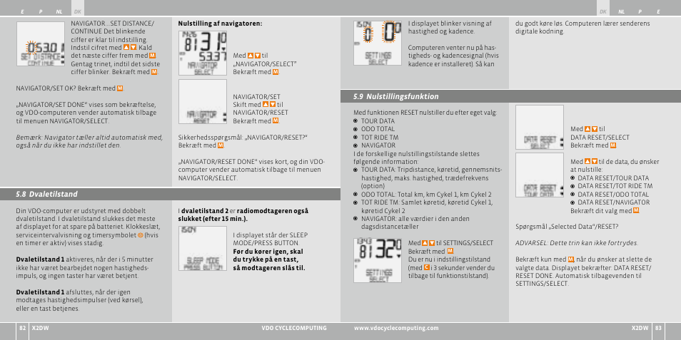 VDO WL X2 DW User Manual | Page 89 / 336