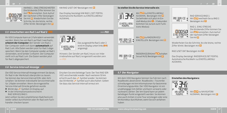 VDO WL X2 DW User Manual | Page 9 / 336