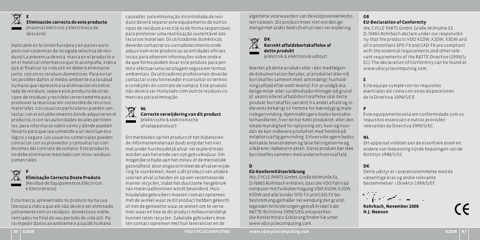 VDO WL X2 DW User Manual | Page 91 / 336
