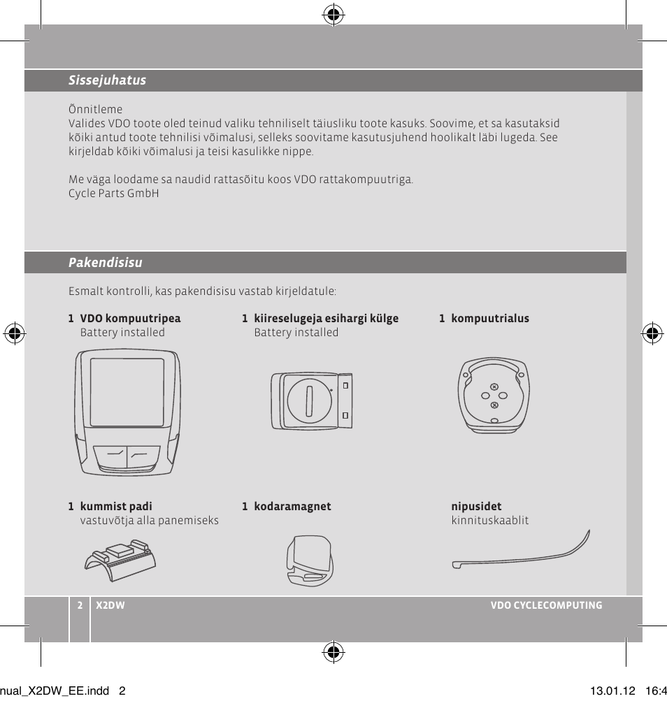 VDO WL X2 DW User Manual | Page 94 / 336
