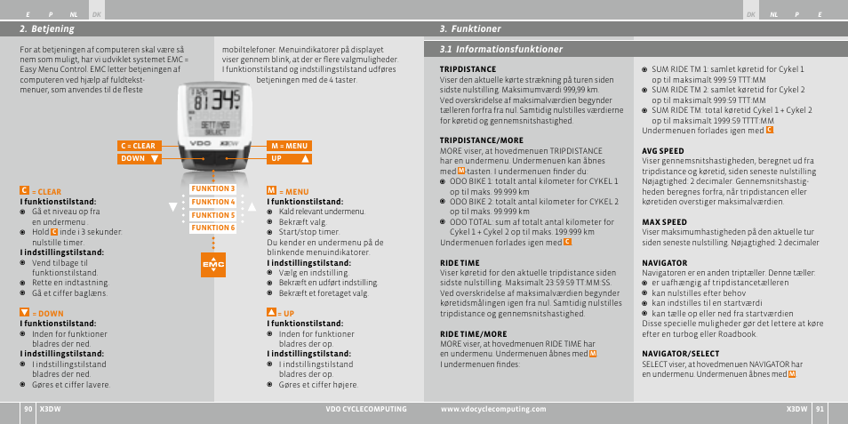 VDO WL X3 DW User Manual | Page 105 / 364