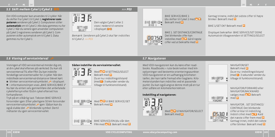 VDO WL X3 DW User Manual | Page 111 / 364