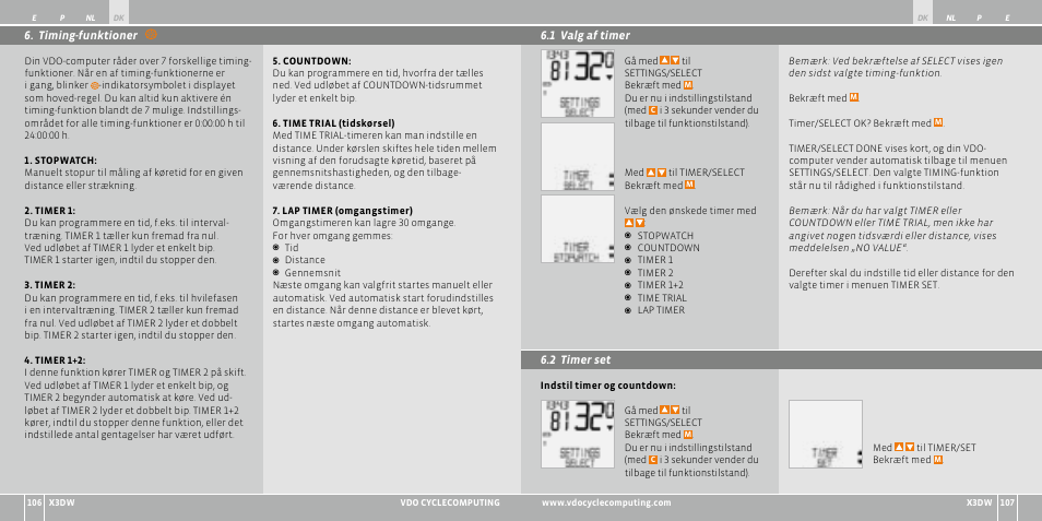 VDO WL X3 DW User Manual | Page 113 / 364