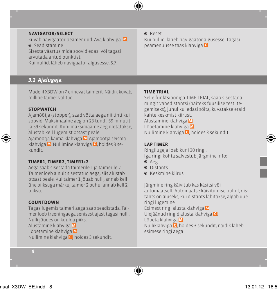 VDO WL X3 DW User Manual | Page 126 / 364