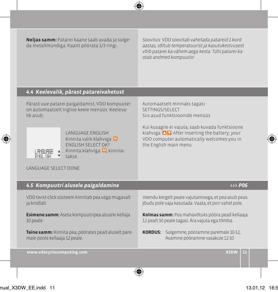 VDO WL X3 DW User Manual | Page 129 / 364