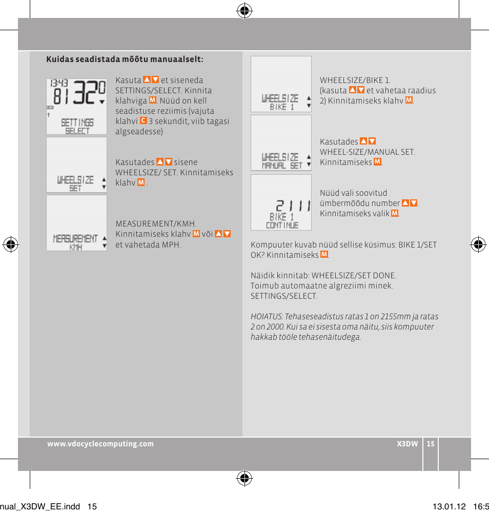 VDO WL X3 DW User Manual | Page 133 / 364