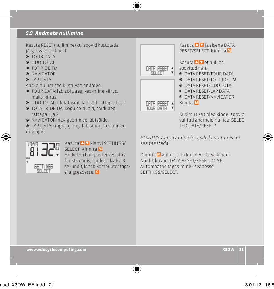 VDO WL X3 DW User Manual | Page 139 / 364