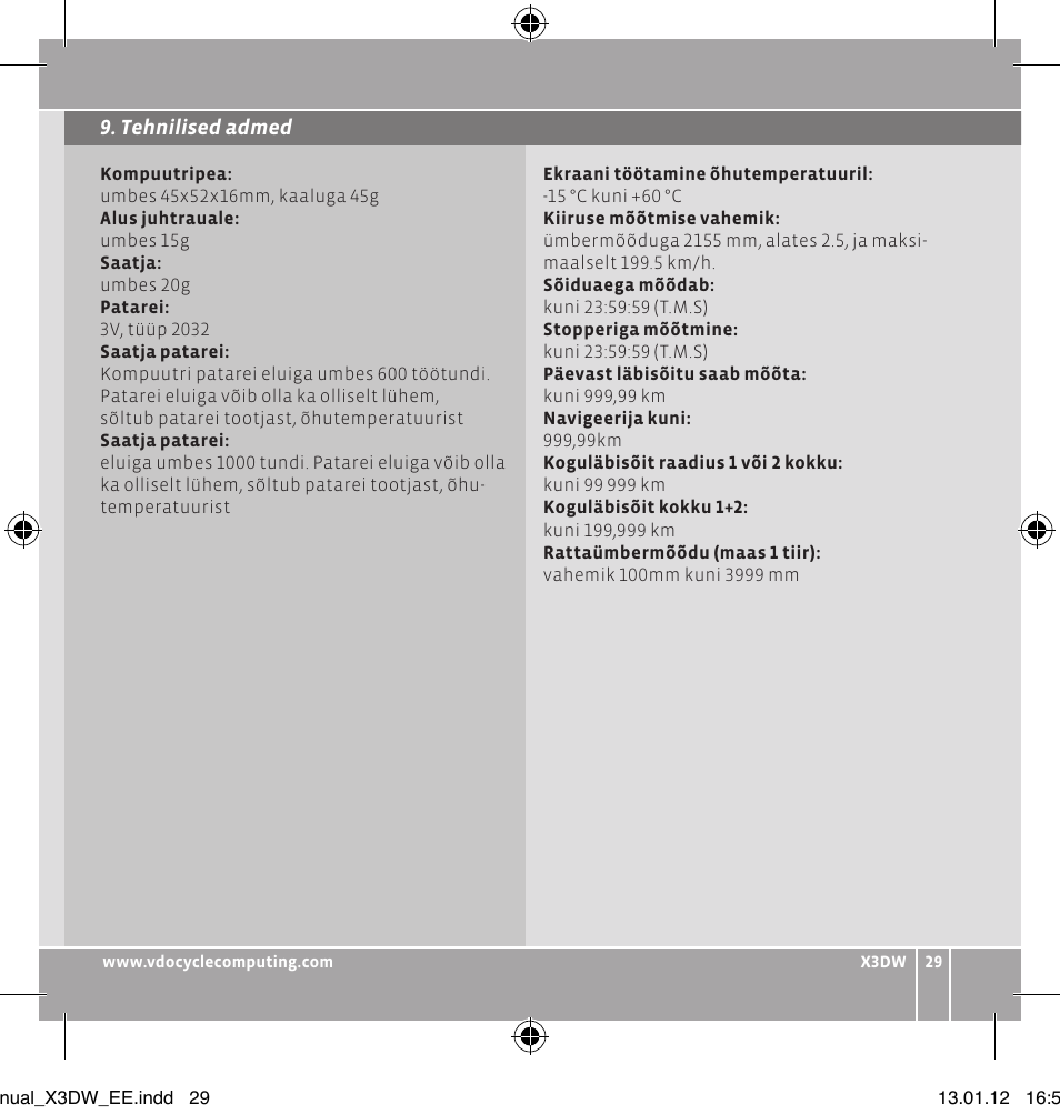 VDO WL X3 DW User Manual | Page 147 / 364