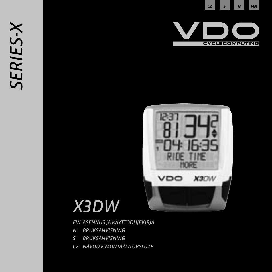 Ba_x3dw_fin_n_s_cz, Se ri es -x, X3dw | VDO WL X3 DW User Manual | Page 151 / 364