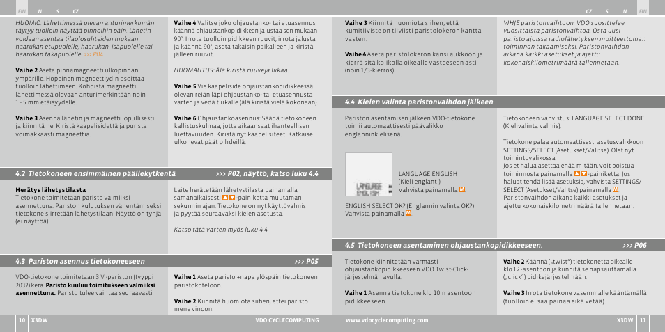 VDO WL X3 DW User Manual | Page 156 / 364