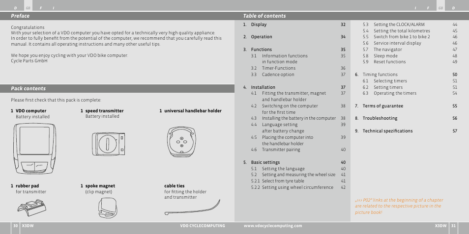 VDO WL X3 DW User Manual | Page 16 / 364