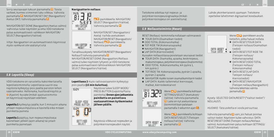 VDO WL X3 DW User Manual | Page 161 / 364