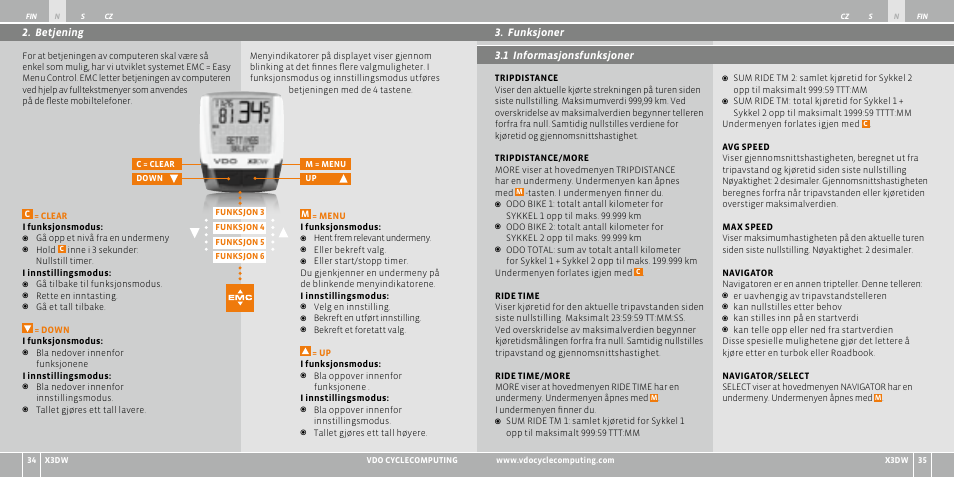 VDO WL X3 DW User Manual | Page 168 / 364