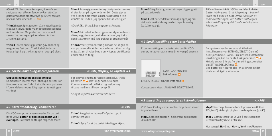 VDO WL X3 DW User Manual | Page 170 / 364