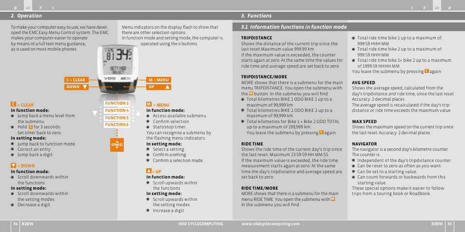 VDO WL X3 DW User Manual | Page 18 / 364