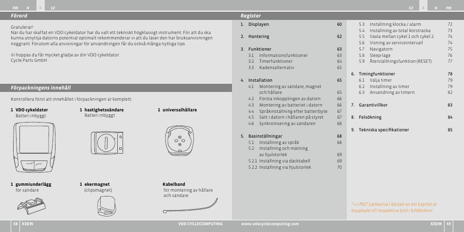 VDO WL X3 DW User Manual | Page 180 / 364