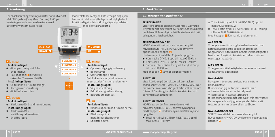 VDO WL X3 DW User Manual | Page 182 / 364