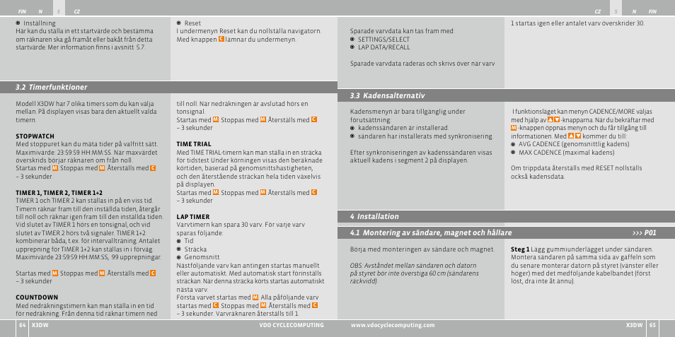 VDO WL X3 DW User Manual | Page 183 / 364