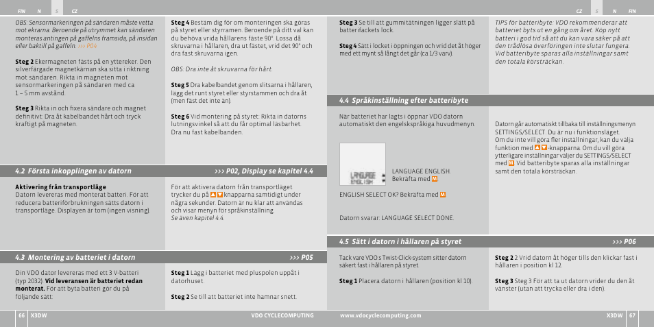 VDO WL X3 DW User Manual | Page 184 / 364