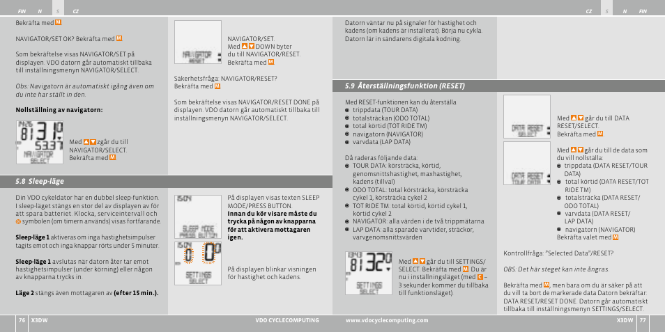 VDO WL X3 DW User Manual | Page 189 / 364