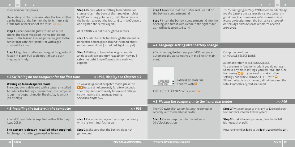 VDO WL X3 DW User Manual | Page 20 / 364