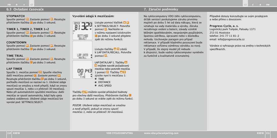 VDO WL X3 DW User Manual | Page 206 / 364