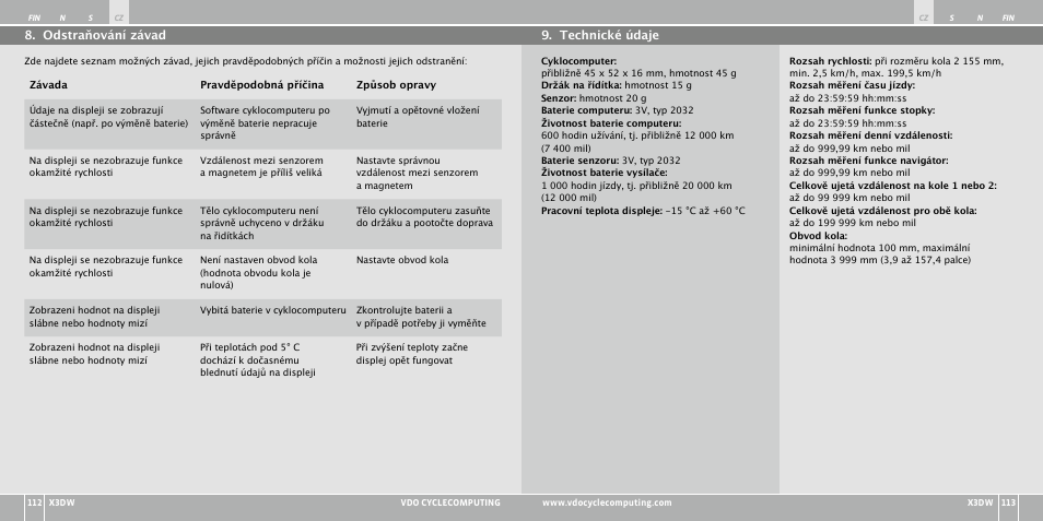 VDO WL X3 DW User Manual | Page 207 / 364