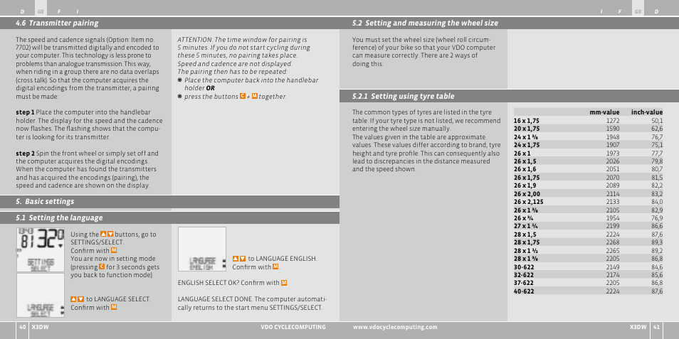 VDO WL X3 DW User Manual | Page 21 / 364