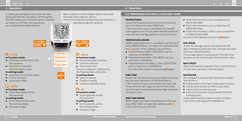 VDO WL X3 DW User Manual | Page 213 / 364