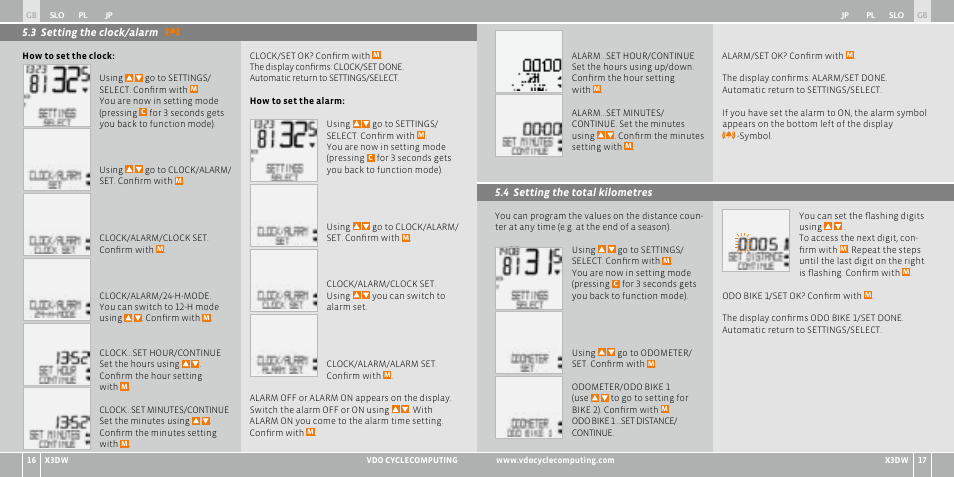 VDO WL X3 DW User Manual | Page 218 / 364