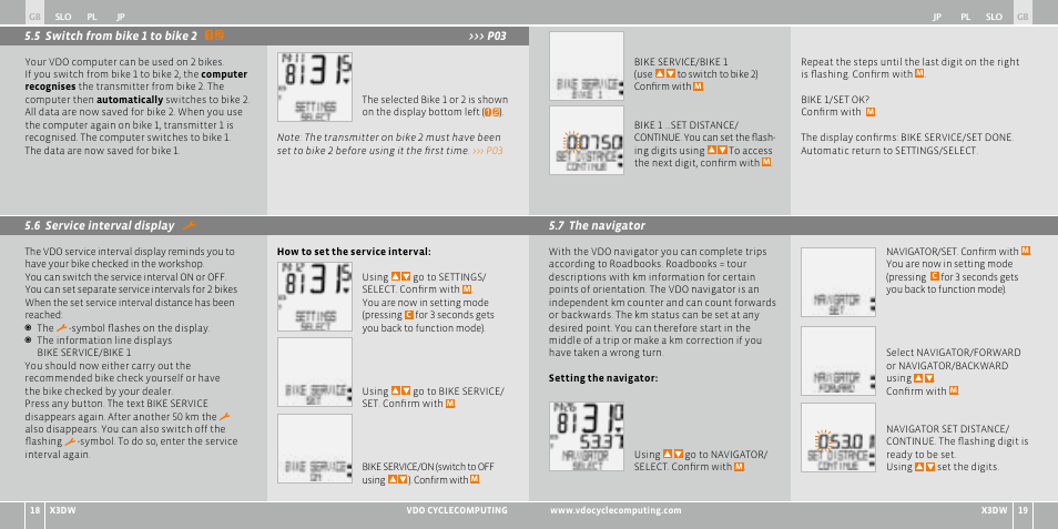 VDO WL X3 DW User Manual | Page 219 / 364