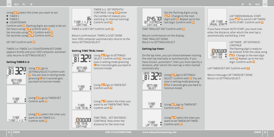 VDO WL X3 DW User Manual | Page 222 / 364