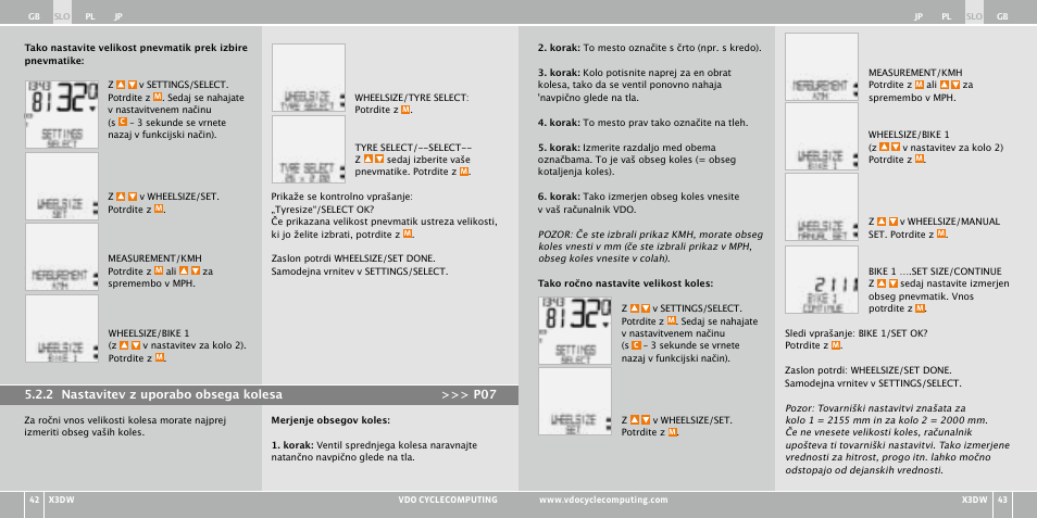 VDO WL X3 DW User Manual | Page 231 / 364