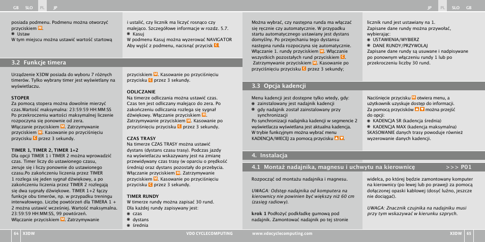 VDO WL X3 DW User Manual | Page 242 / 364