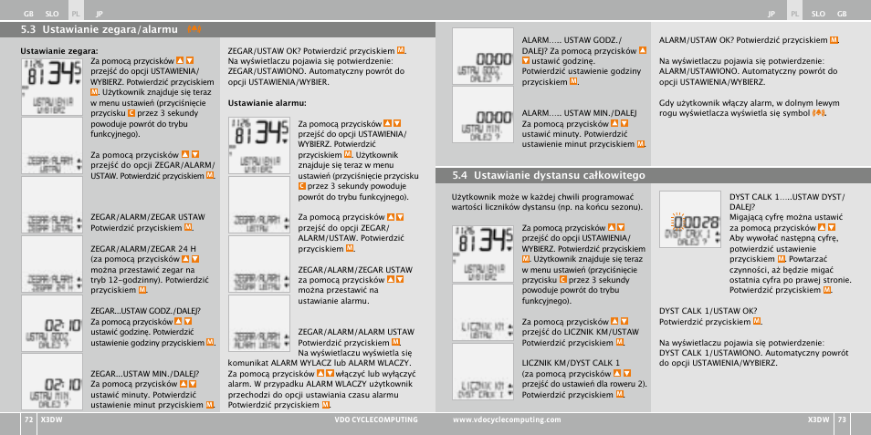 VDO WL X3 DW User Manual | Page 246 / 364