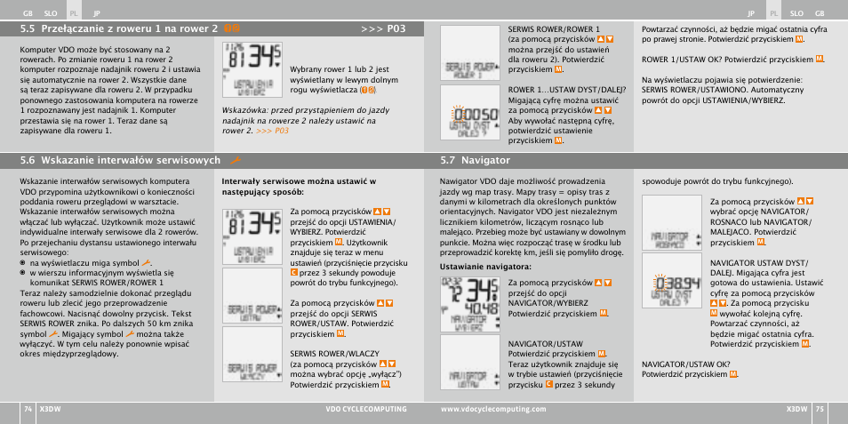 VDO WL X3 DW User Manual | Page 247 / 364