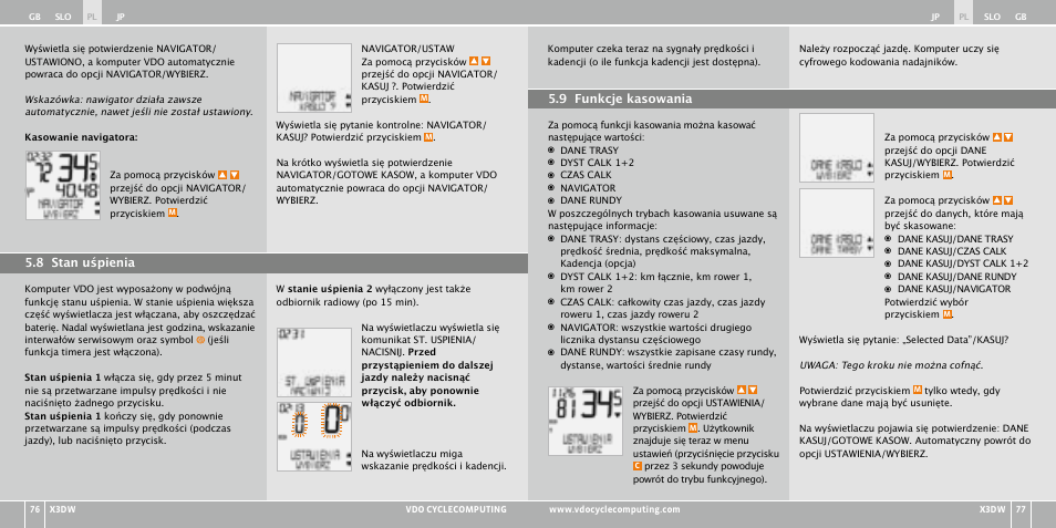 VDO WL X3 DW User Manual | Page 248 / 364