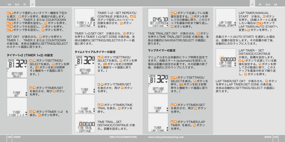 VDO WL X3 DW User Manual | Page 264 / 364