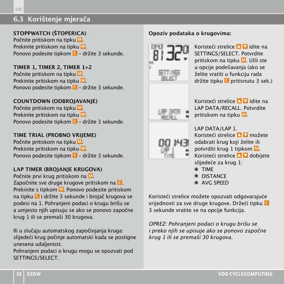 VDO WL X3 DW User Manual | Page 294 / 364