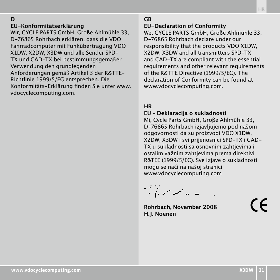 VDO WL X3 DW User Manual | Page 299 / 364