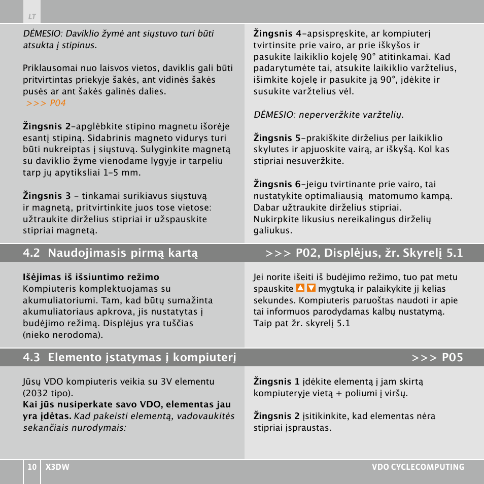 VDO WL X3 DW User Manual | Page 310 / 364