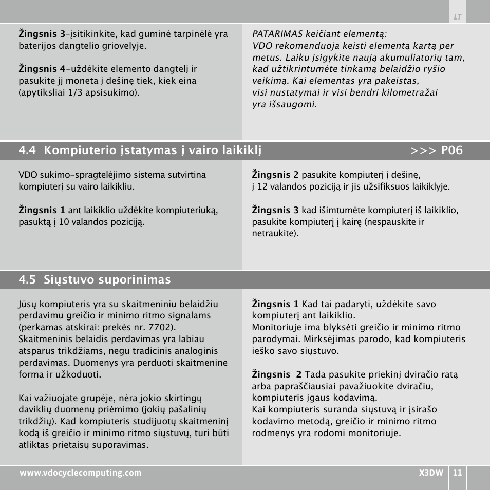 VDO WL X3 DW User Manual | Page 311 / 364