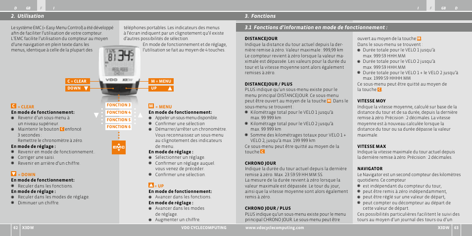 VDO WL X3 DW User Manual | Page 32 / 364