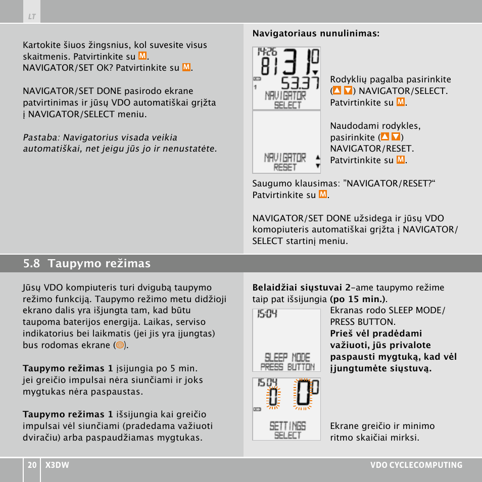 VDO WL X3 DW User Manual | Page 320 / 364